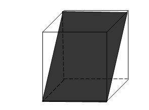 Diagonal Plane in a cube.